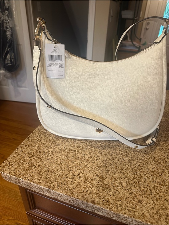 kate spade Handbags - White Leather Shoulder/crossbody Bag by Kate Spade-kayla large KK055